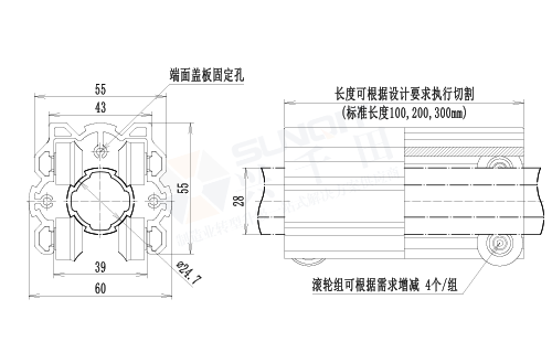 直線滾動(dòng)組件尺寸圖