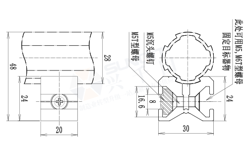 鑲嵌接頭尺寸圖