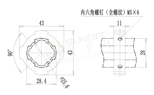 滑套定位環(huán)尺寸圖