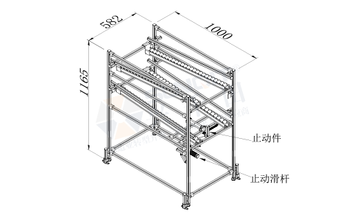 AGV周轉(zhuǎn)車+物料架(前進后進型)