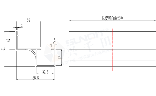 塑膠流利條擋邊(灰)